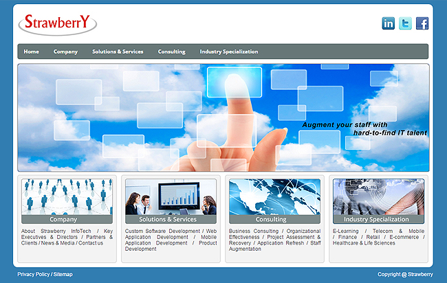 strawberryinfotech is in software and provide online solutions