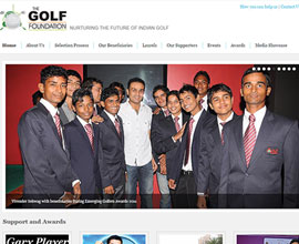 TheGolfFoundation website is responsive in wordpress Delhi